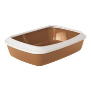 Savic Kuweta Iriz z rantem nordic brown 50x37x14cm + prezent SAVIC