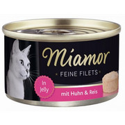 Miamor Feine Filets puszki kurczak i ryż 100g x 12 + prezent MIAMOR