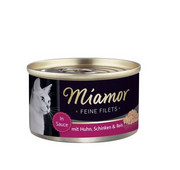 Miamor Feine Filets puszki kurczak i szynka 100g x 12 + prezent MIAMOR