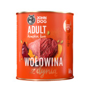 John Dog Pumpkin Line Wołowina z dynią 800g x 12 + prezent JOHN DOG