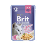 Brit Premium Cat Pouch Fileciki w galaretce z kurczakiem 12x85g + prezent BRIT