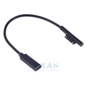 Kabel USB-C żeńskie do Microsoft Surface Pro 4 / 5 / 6 GO / Book / Laptop 16cm