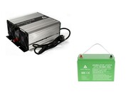 Zestaw zasilania awaryjnego Sinus UPS-1200SR 1200W + AKU 100Ah 12V LiFePO4 BMS AZO Digital