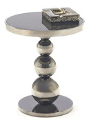 Okrągły stolik kawowy ze szklanym blatem - Petrix Edinos