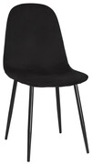 Czarne gładkie krzesło welurowe - Rosato 3X Elior