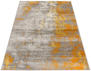 Szaro-pomarańczowy dywan przecierany do salonu - Ecavo 3X 70x200 Profeos