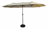 Potrójny beżowy parasol do ogrodu - Berlog Edinos