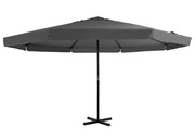 Okrągły parasol ogrodowy z aluminiową ramą antracyt - Diola Edinos