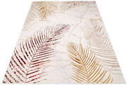 Kremowy dywan glamour w kolorowe liście palmy - Oros 5X 200x300 Profeos