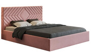 Tapicerowane łóżko 180x200 Clemont 4X - 36 kolorów + materac lateksowy Contrix Rubber SX Elior