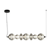 Czarny metalowy żyrandol - K391-Brioso Lumes