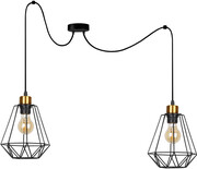 Czarna druciana lampa do industrialnej kuchni - K110-Telesto Lumes