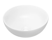 Biała okrągła ceramiczna umywalka łazienkowa - Palenisko Edinos