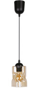 Pojedyncza lampa wisząca do kuchni klosz bursztynowy - Z023-Vido Lumes