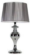 Srebrna lampa stołowa z dekoracyjną stalową podstawą - V164-Rotom Lumes