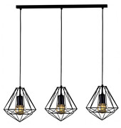 Czarna potrójna lampa wisząca - J100-Latimo Lumes