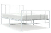 Białe metalowe łózko pojedyncze 80x200 cm - Privex Elior