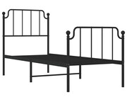 Czarne metalowe łóżko pojedyncze 80x200 cm - Onex Elior