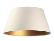 Lampa wisząca dzwon z abażurem ecru - S408-Vige Lumes