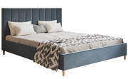 Pojedyncze łóżko tapicerowane 120x200 Diuna - 35 kolorów + materac piankowy Contrix Superb Elior