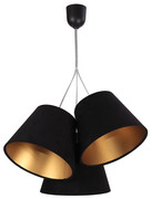 Czarno-złota lampa wisząca z abażurami - EXX69-Solid Lumes