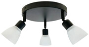 Loftowa lampa sufitowa na dysku czarny + biały - Z070-Hermina Lumes