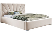 Pojedyncze łóżko tapicerowane 90x200 Rayon 2X - 36 kolorów Bez materaca Elior
