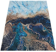 Prostokątny niebieski dywan z krótkim włosiem - Sellu 4X 80 x 150 cm Profeos