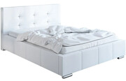 Tapicerowane łóżko ze schowkiem 120x200 Keren 2X - 36 kolorów Bez materaca Elior