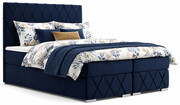Podwójne łóżko boxspring Ahus 140x200 - 40 kolorów Edinos