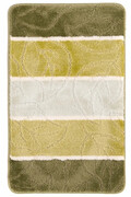 Zielony klasyczny dywanik łazienkowy w paski - Laxi 3X 50x80 Profeos