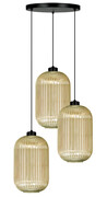Beżowa wisząca lampa ze szklanymi kloszami - J025-Ottawa Lumes