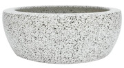 Szara okrągła umywalka ceramiczna - Ilmona 6X Edinos