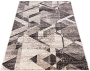 Beżowo-brązowy dywan w nowoczesny geometryczny wzór - Uwis 9X 200x300 Profeos