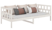 Białe drewniane łóżko dzienne 80x200 - Vinco 3X Edinos