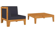 Sofa i stolik ogrodowy z drewna akacjowego - Cefilo 3X Edinos