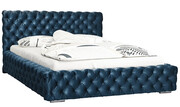 Jednoosobowe łóżko z pojemnikiem 120x200 Sari 3X - 36 kolorów + materac piankowy Contrix Visco Premium Elior