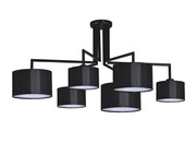 Czarna elegancka lampa sufitowa abażurowa - S964-Fario Lumes