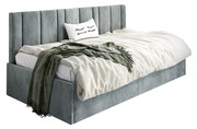 Szare tapicerowane łóżko młodzieżowe Casini 4X - 3 rozmiary 120x200cm Elior