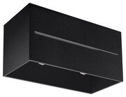Czarny prostokątny plafon LED - EX510-Prima Lumes