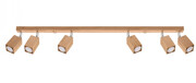 Drewniany plafon z 6 reflektorami - S483-Dalima Lumes