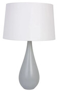 Szara lampka stołowa drewniana z abażurem - S224-Flux Lumes