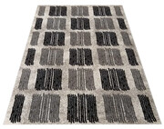 Popielaty nowoczesny dywan we wzory - Sengalo 4X 200 x 290 cm Profeos