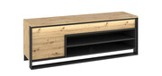 Loftowa szafka pod telewizor dąb artisan - QA-04 Edinos