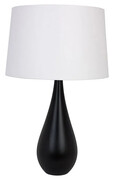 Czarna drewniana lampka stołowa z abażurem - S224-Flux Lumes