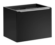Czarna wisząca szafka pod umywalkę 60 cm - Muna 4X Edinos