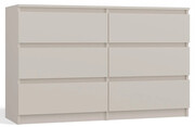 Minimalistyczna komoda z szufladami kaszmir - Berta 120 cm Edinos