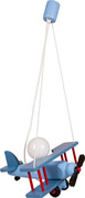 Niebieska drewniana lampa wisząca dla dziecka - S199-Powen Lumes