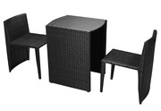 Minimalistyczny zestaw dwóch krzeseł i stołu na balkon - Zilo Elior