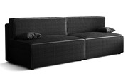 Czarna rozkładana sofa - Manila 3X Elior